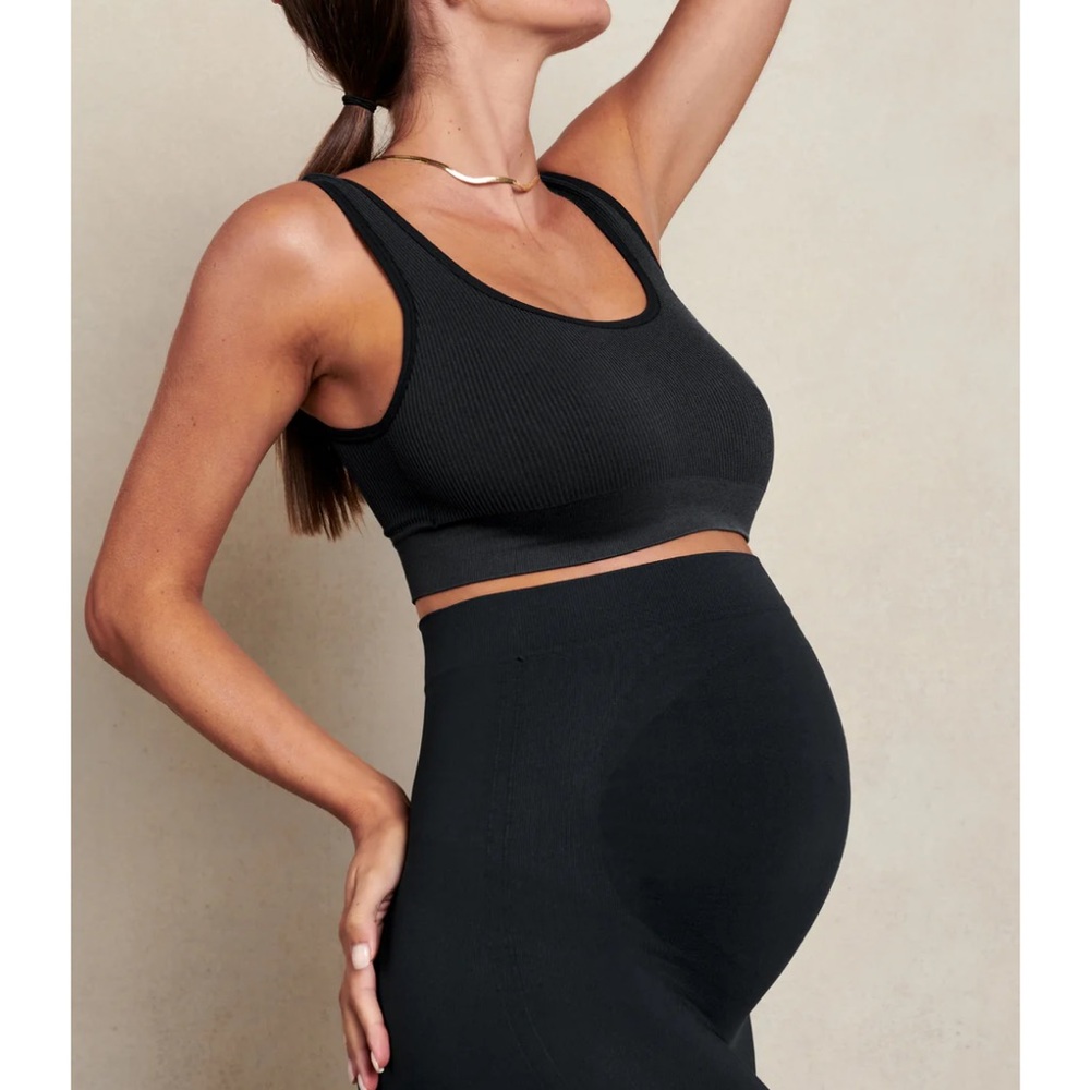 Blanqi Maternity Belly Support Leggings. Color:black. Size:medium.